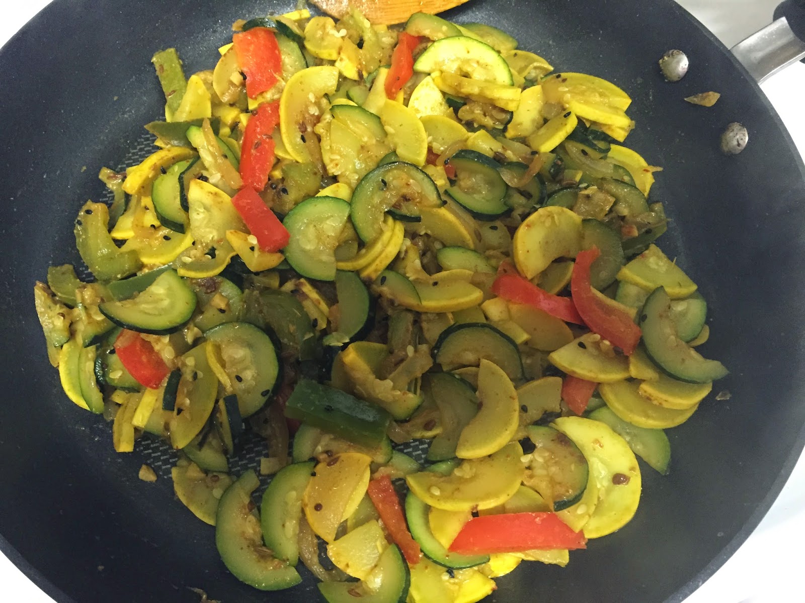 Queen of my kitchen Zucchini Squash Stir Fry with Indian Spices